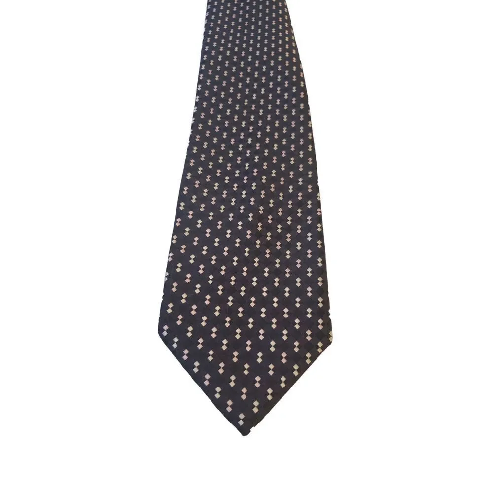 Vitorofolo Men's Neck Black Pink Gray Geometric Design 100% Micro Fiber By Italy